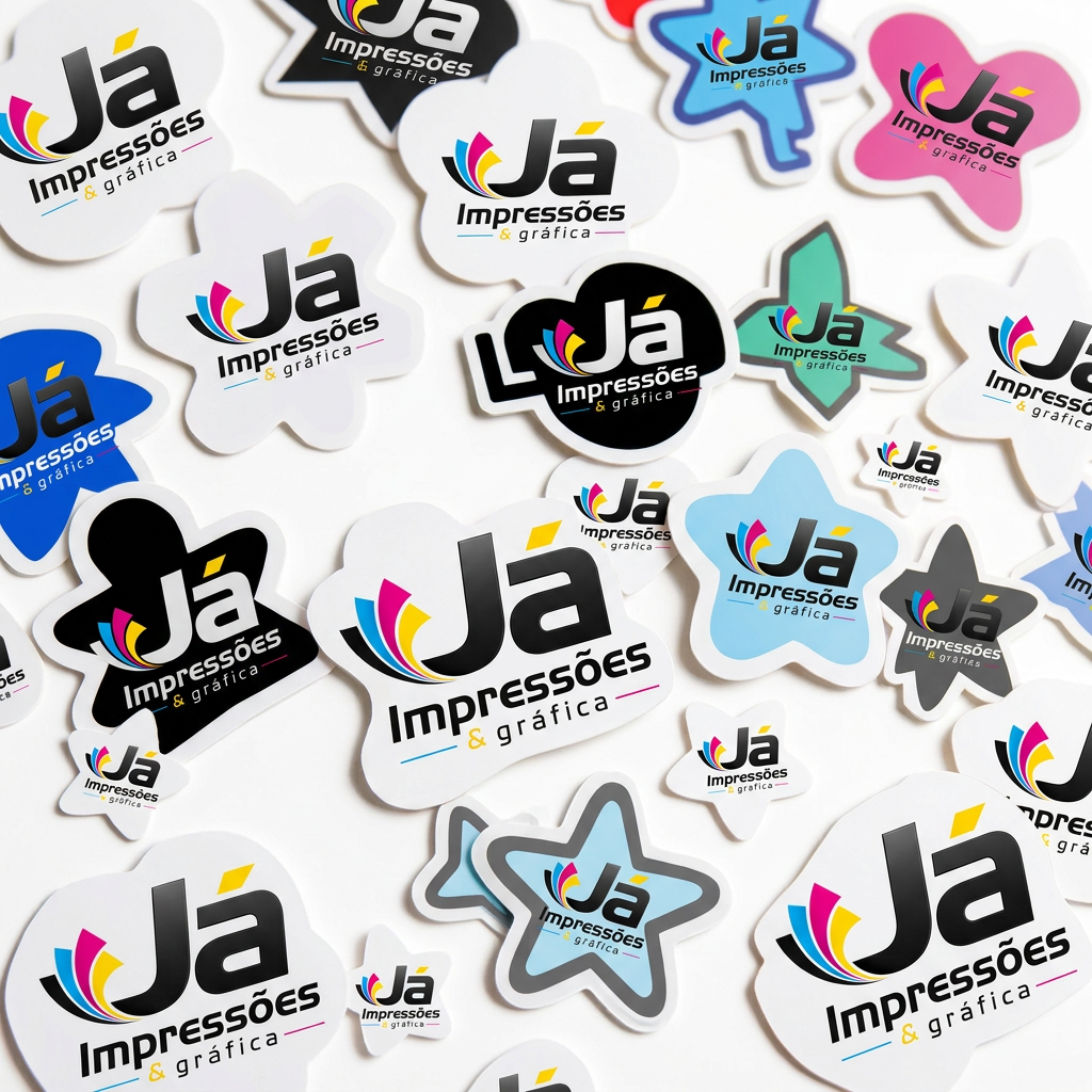 Mockup de Adesivos Personalizados