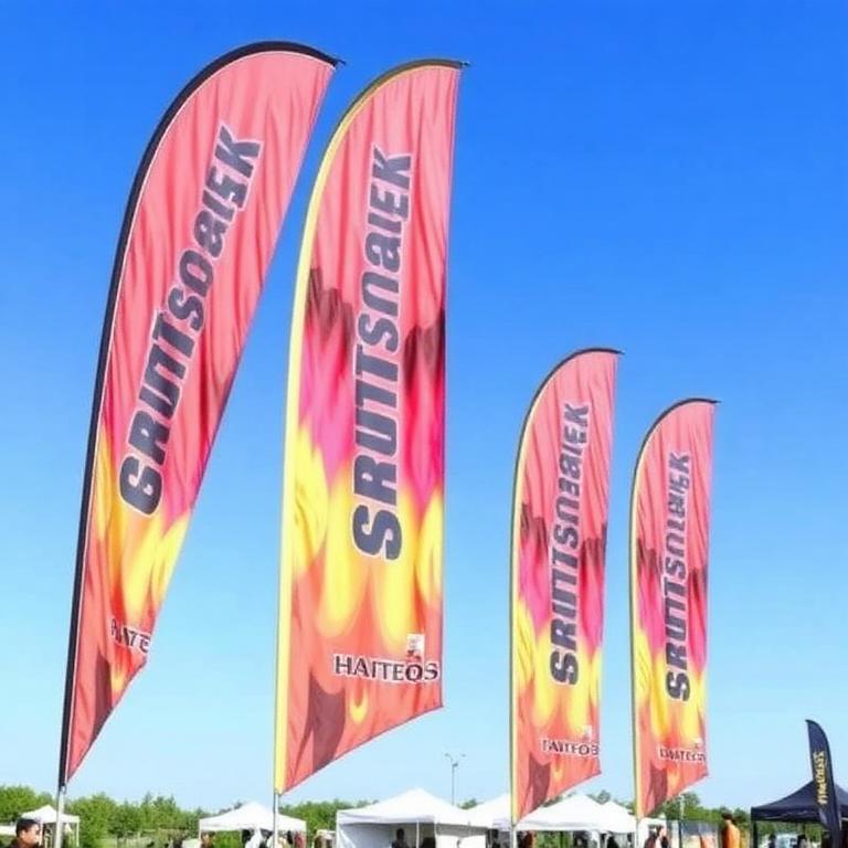 Mockup de Wind Banner