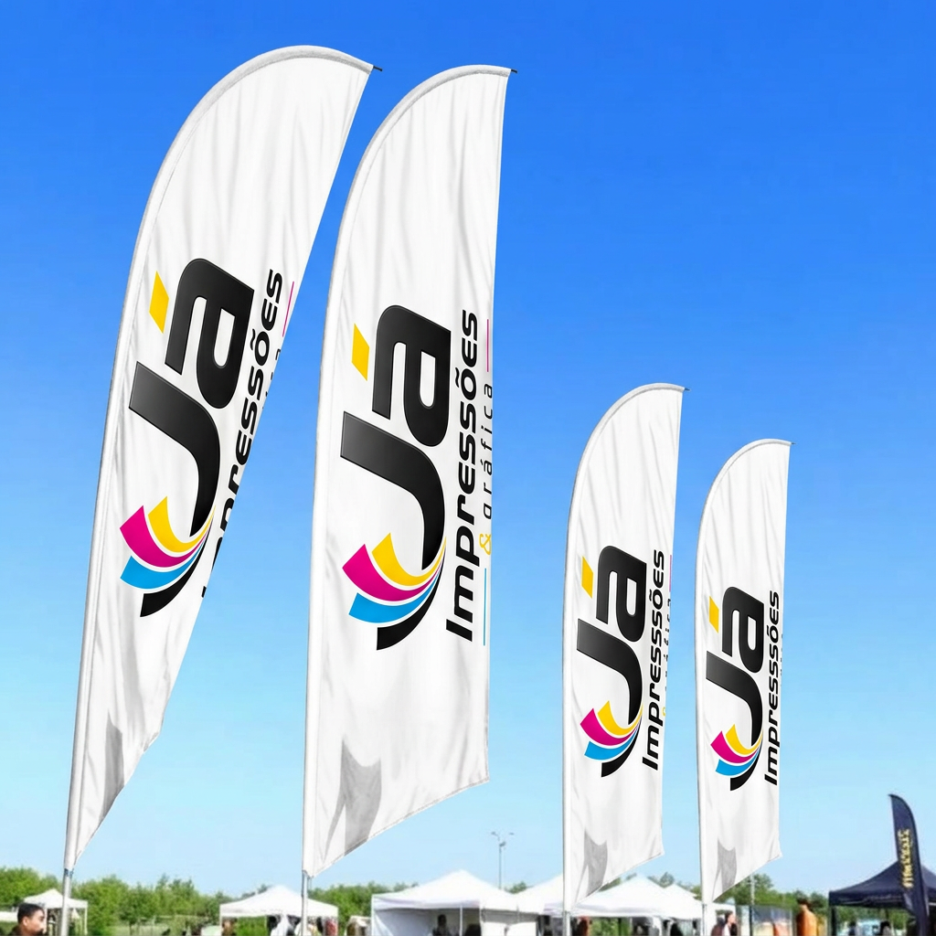 Mockup de Wind Banner